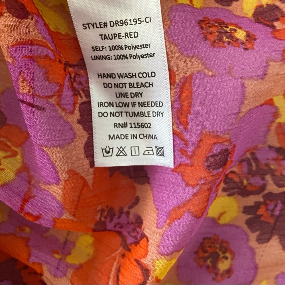 LUSH Ruffle Floral Dress- Medium - Picture 7 of 8
